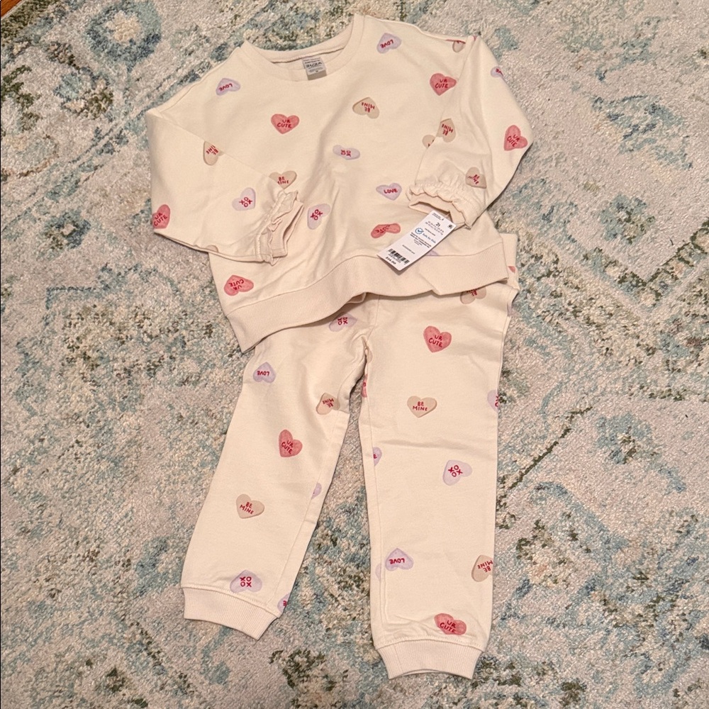 Caters Heart Print Kids matching set